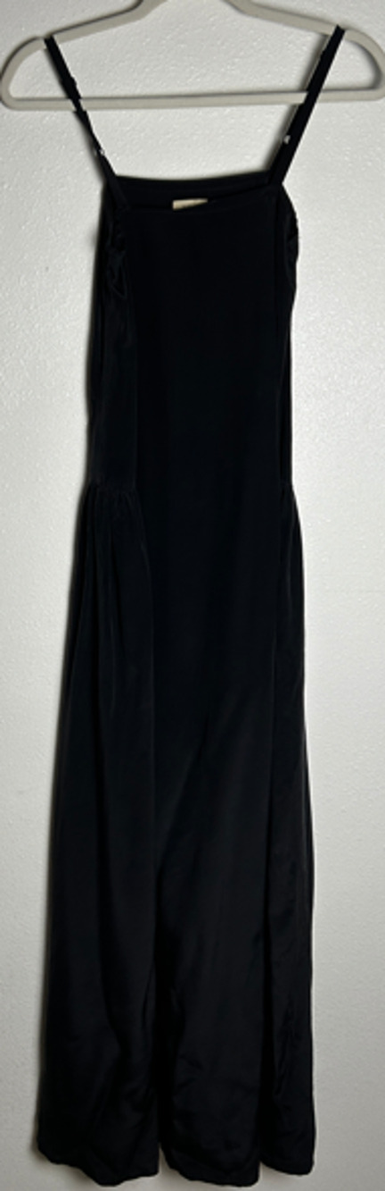 Rozae Nichols Black Slip Drop Waist Ballet Dress Spaghetti Straps Sz XS